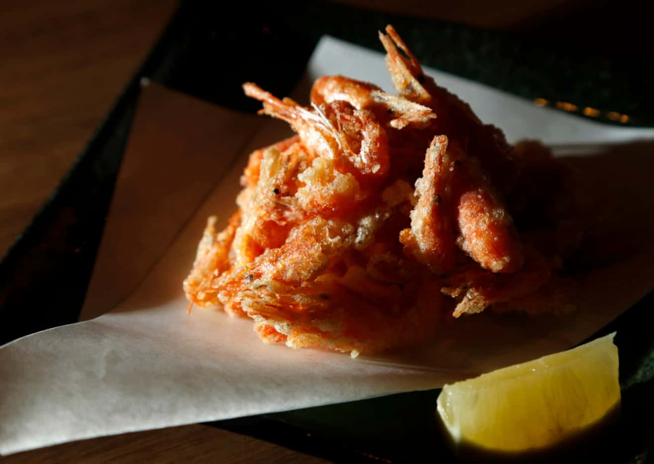 Fried river shrimp at Mr. Max, the izakaya in Irving