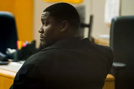 Edward Thomas waits for testimony to begin in his aggravated assault trial Wednesday.