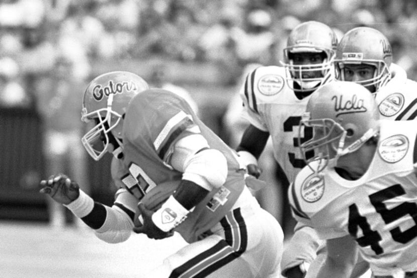 Emmitt Smith, completing his freshman season at Florida, rushed for 128 yards in the Aloha...