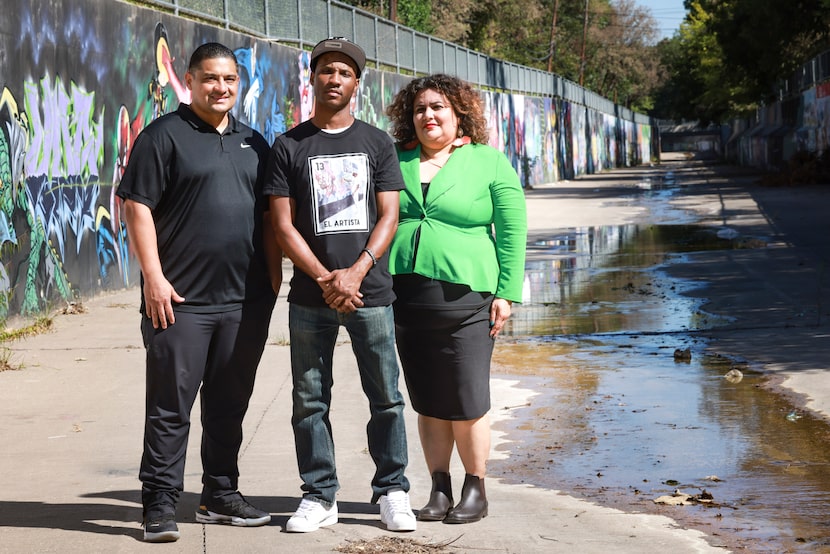 From left, City Council member Jaime Resendez, DAP and Priscilla Rice, the former District 5...