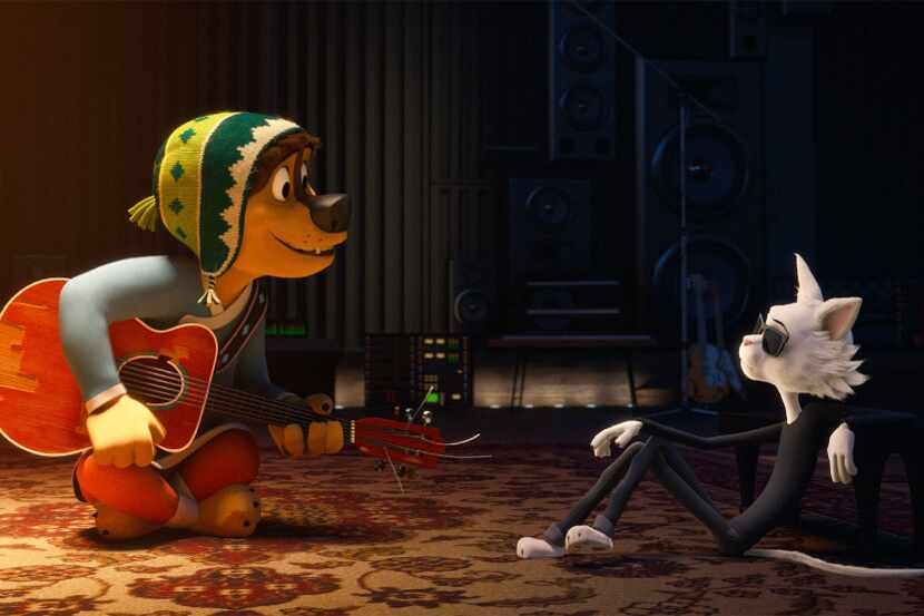 Bodi (Luke Wilson) and Angus Scattergood (Eddie Izzard) in "Rock Dog." (Lionsgate Premiere)
