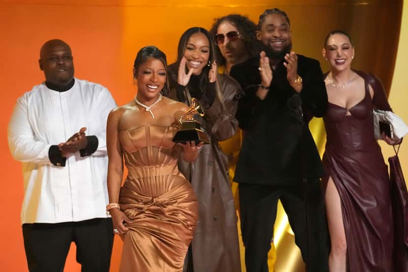 Victoria Monet accepts the award for best new artist during the 66th annual Grammy Awards on...