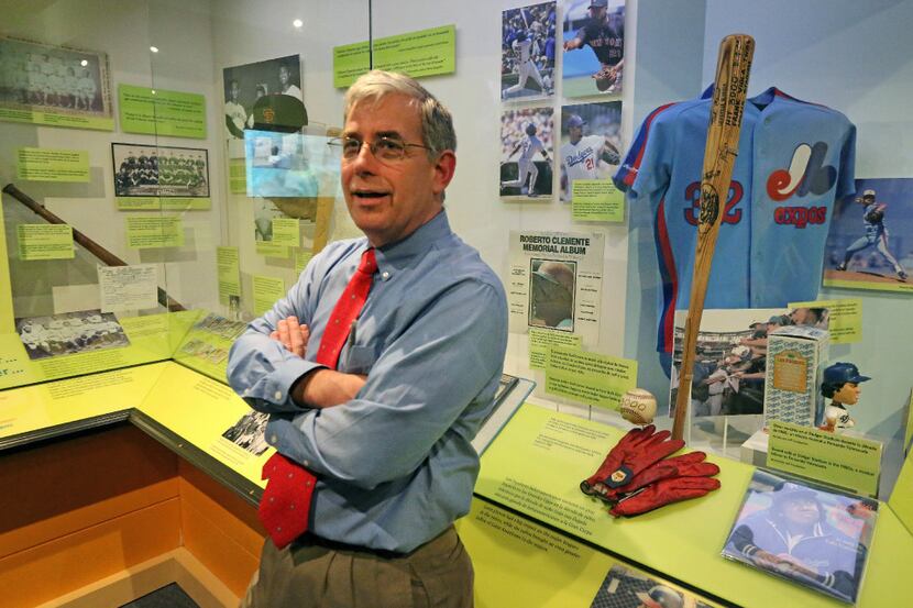 John Odell, curator of history and research at the Baseball Hall of Fame, is pictured at the...