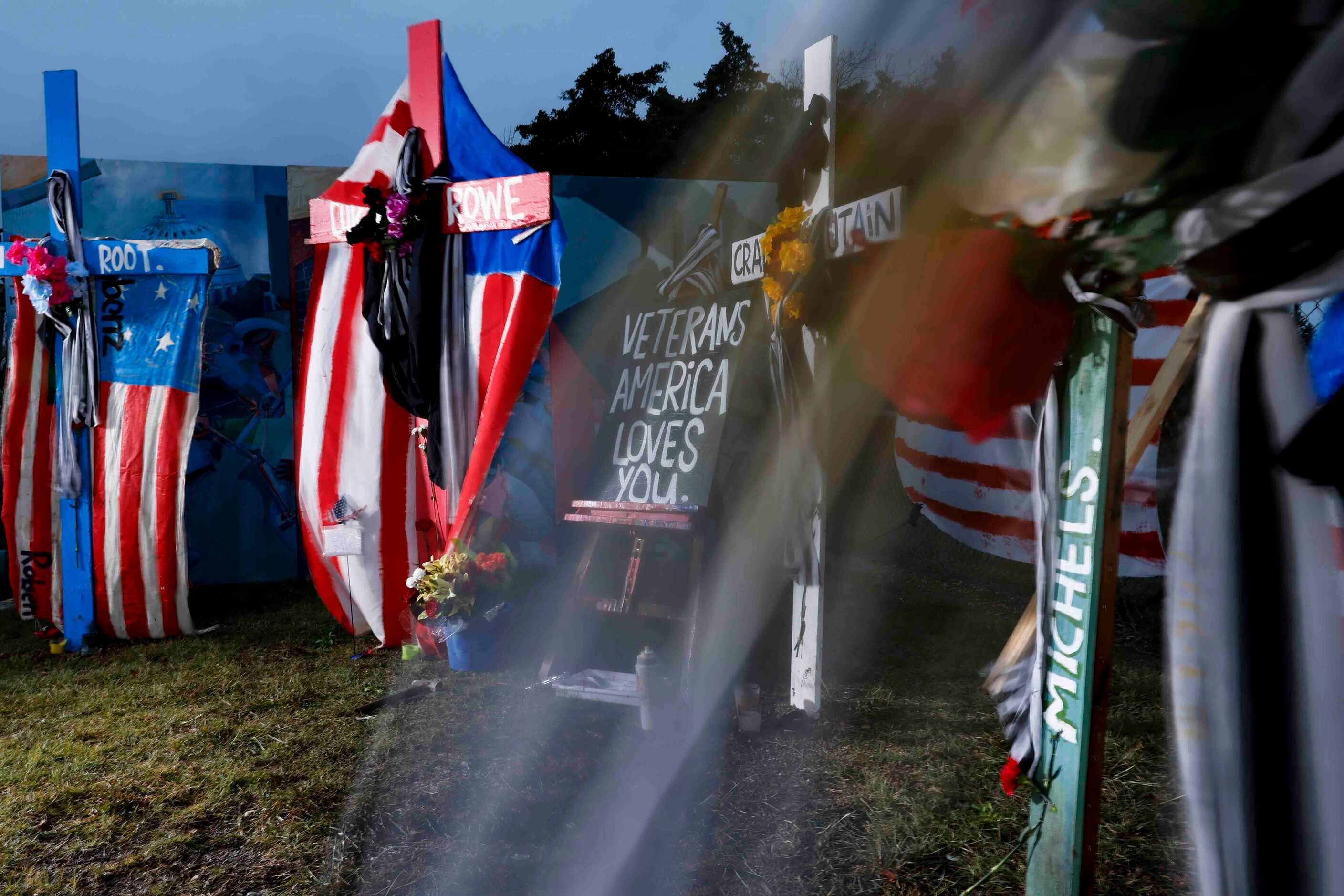 A memorial designed by artist Roberto Márquez dedicated to the six flight crews involved in...