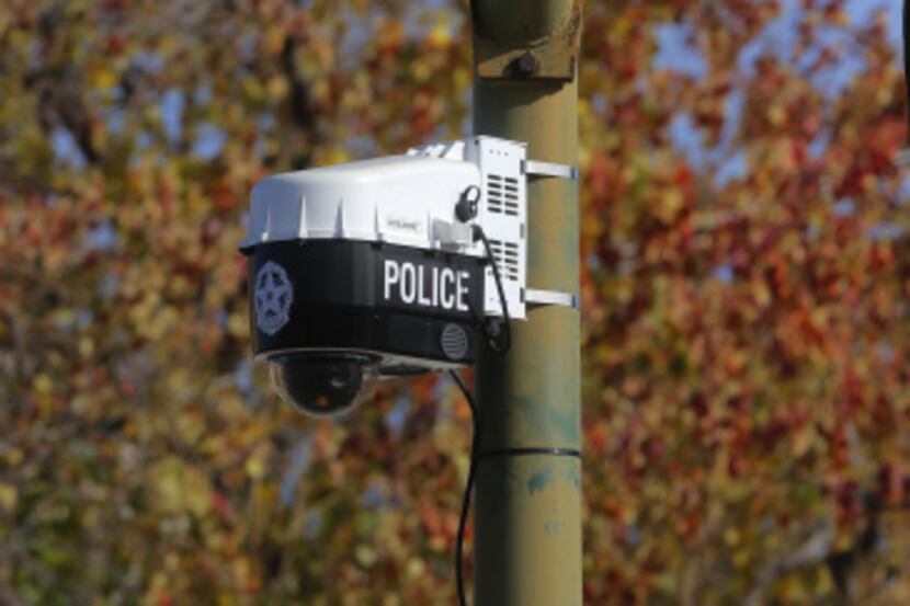 The police cameras are in plain sight, which officials hope will be a deterrent.