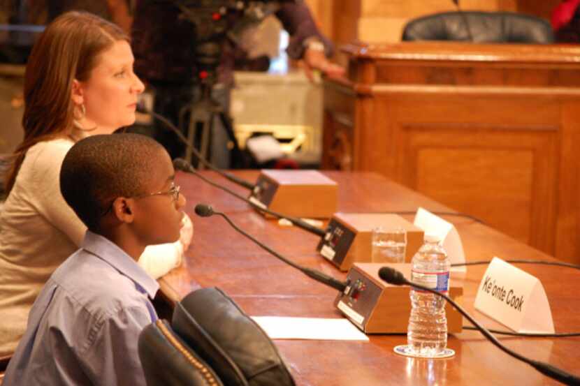 Ke’onte Cook of McKinney was the star witness before a Senate subcommittee last week. With...