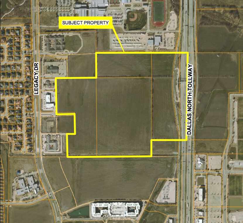 The Railhead site is just south of Frisco's Wakeland High School.