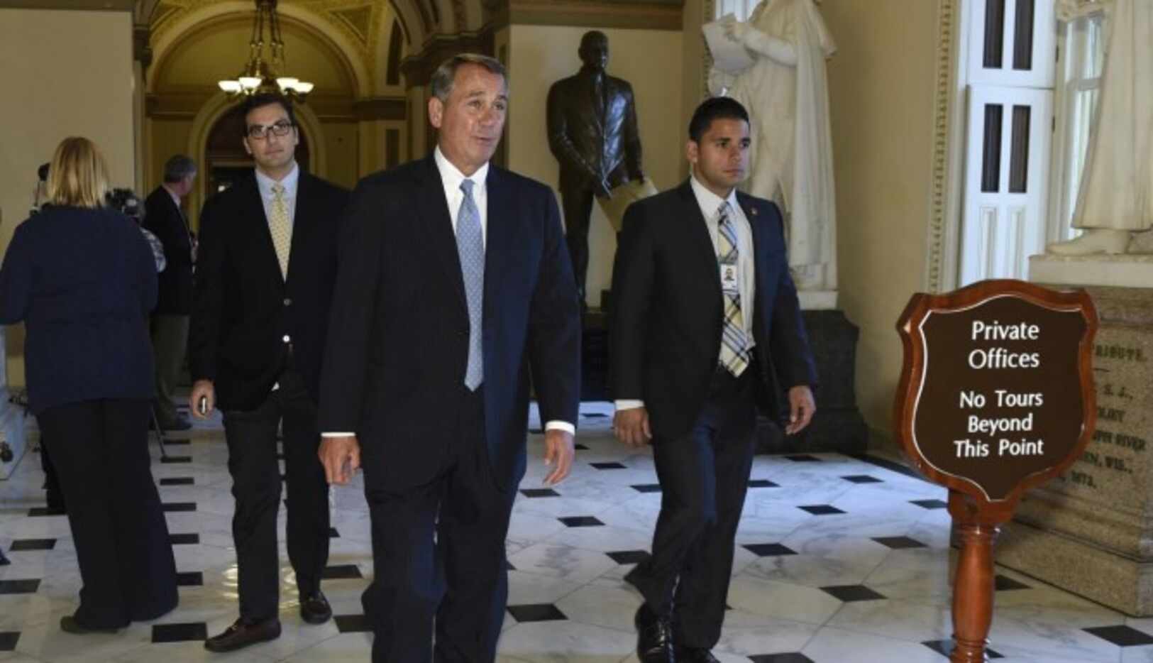 El presidente de la Cámara de Representantes, el republicano John Boehner, antes de la...