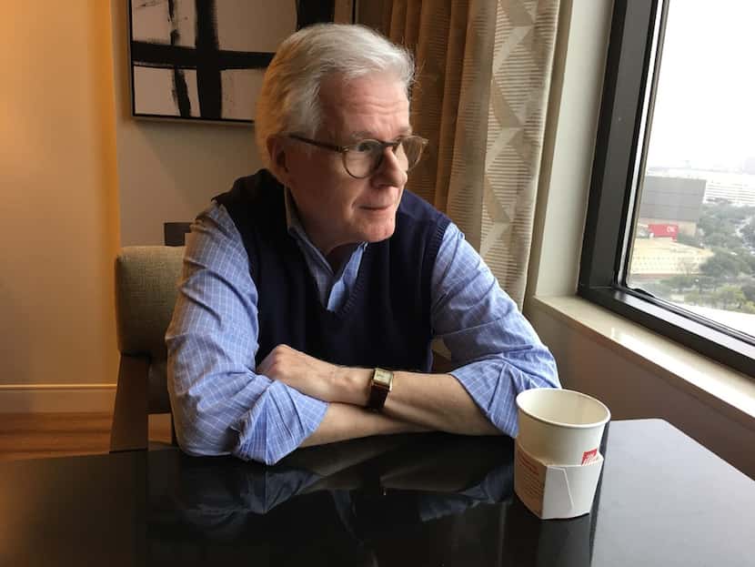 Author Thomas Mallon, photographed in Dallas in February, 2019.