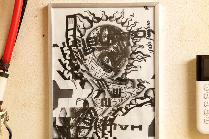 Preston Douglas' 2021 piece "The Rhythm of the Sun," an inkjet print on cardstock in an...
