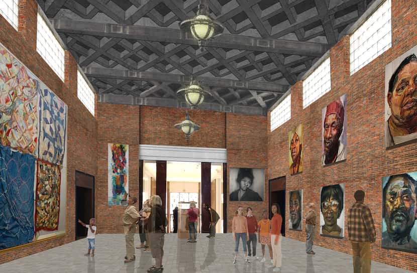 A rendering by Cunningham Architects shows what the main gallery could look like for a...