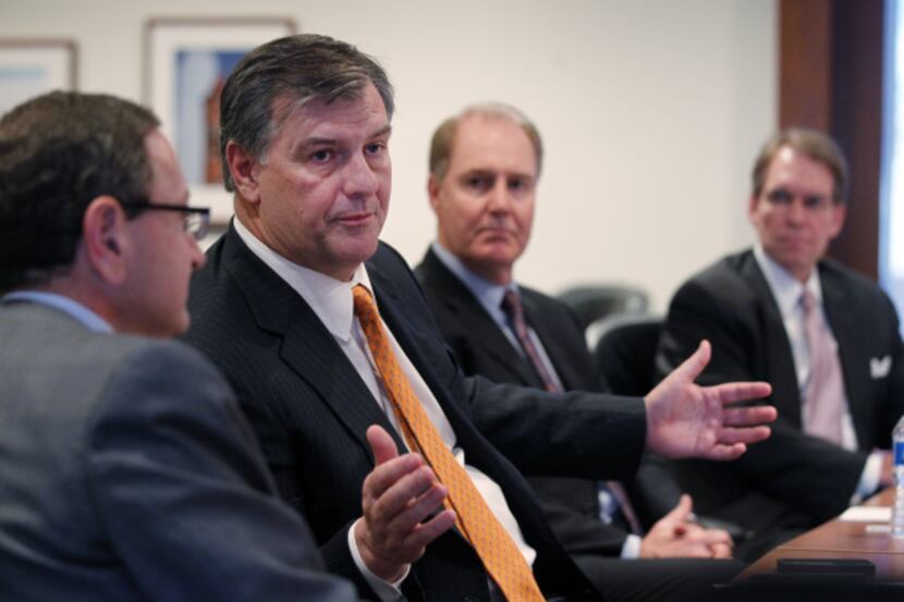 Dallas Mayor Mike Rawlings shared his outlook at The Dallas Morning News Economic Summit on...