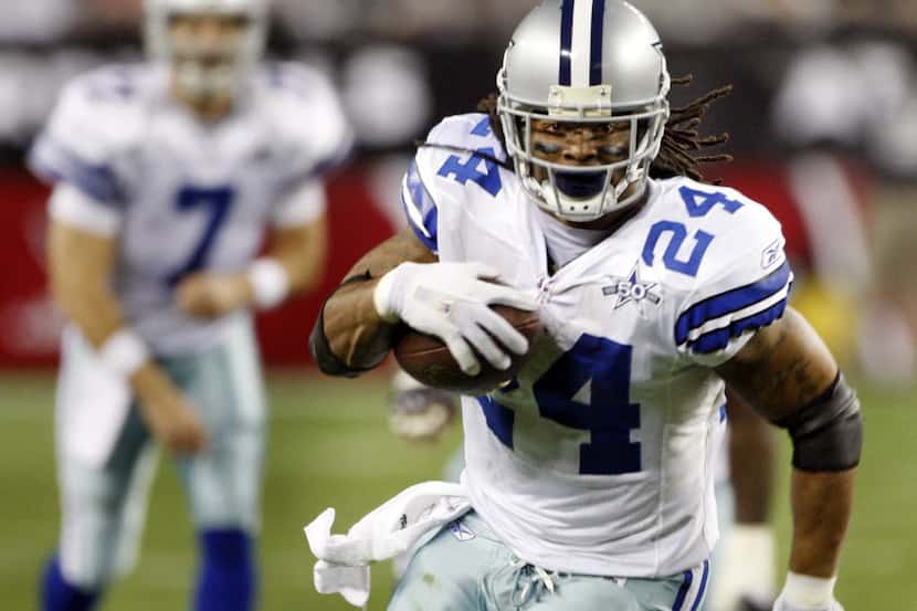 Marion Barber as a Dallas Cowboys on Christmas Day 2010, when Dallas went to the University...