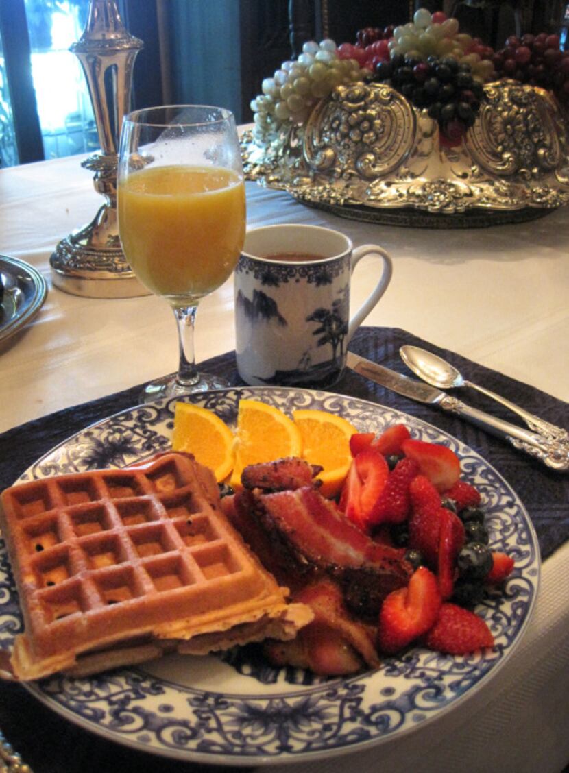 Breakfast is served each morning at the Three Oaks in Marshall.
