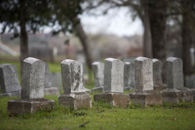 Bartender's Row in Fort Worth's Oakwood Cemetery represents many of the barkeeps who worked...