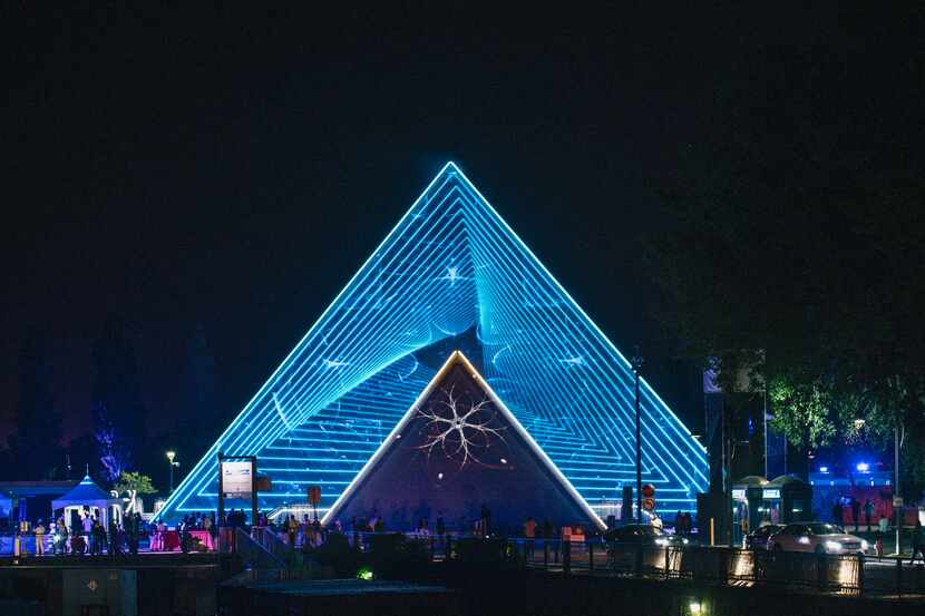 PY1, a touring attraction featuring an 81-foot-tall pyramid-shaped entertainment venue that...