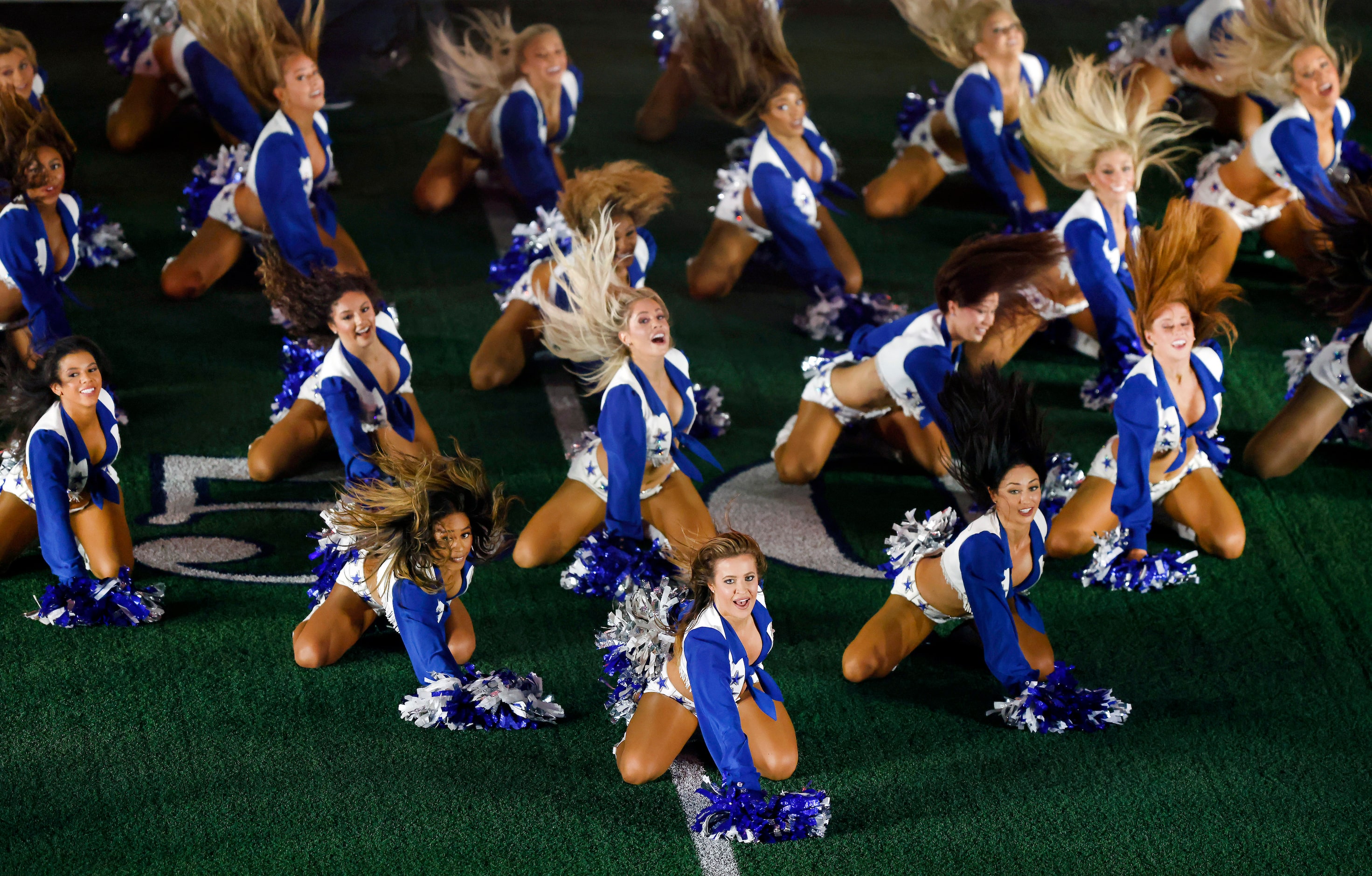 The Dallas Cowboys Cheerleaders performed with the Jonas Brothers during the Thanksgiving...