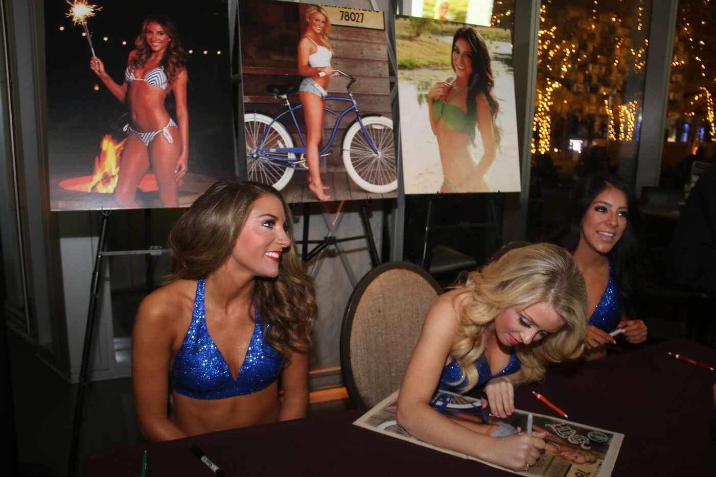 Dallas Mavs Dancers held their calendar release party at The Owners Box at the Omni Hotel on...