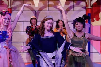 (from l-r) Devon Rose plays Fairy Ethel, Amanda Bridges plays The Princess  and Robin...