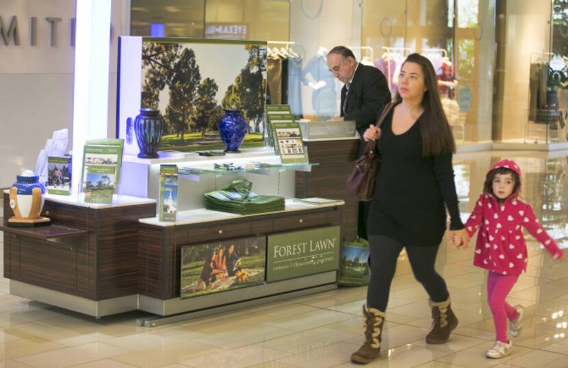 Forest Lawn has been putting kiosks in several Southern California malls over the last two...