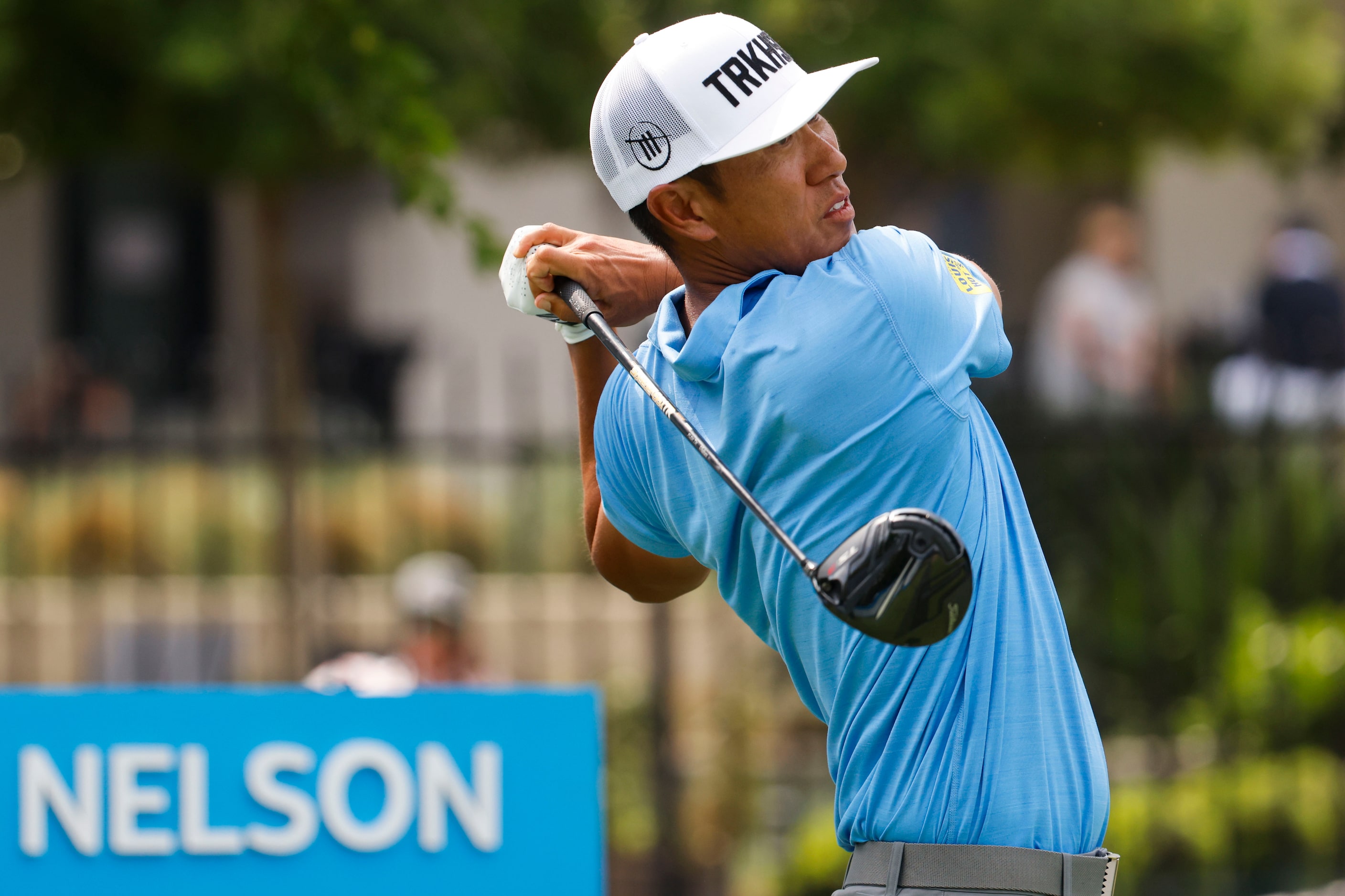 James Hahn, of the United States tees off on the sixth hole during the second round of the...