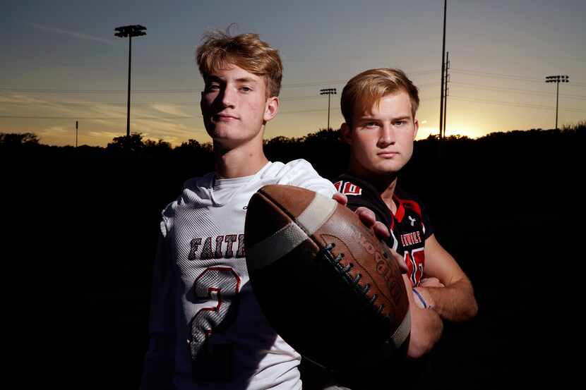 Chase (left) and Carson Cross at their home in Southlake, Texas on Sunday, November 1, 2020.