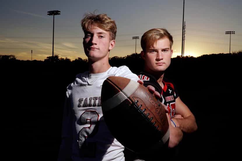 Chase (left) and Carson Cross at their home in Southlake, Texas on Sunday, November 1, 2020.