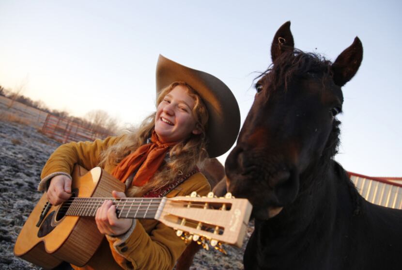Kristyn Harris, an 18-year-old cowboy/country performer who sings and yodels. She sometimes...