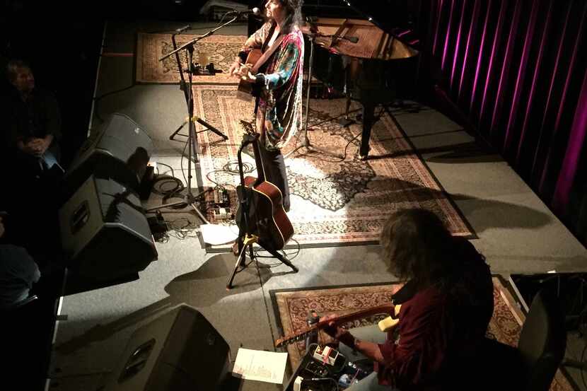  Karla Bonoff and Nina Berger (foreground) perform at the Kessler Theater in Oak Cliff...