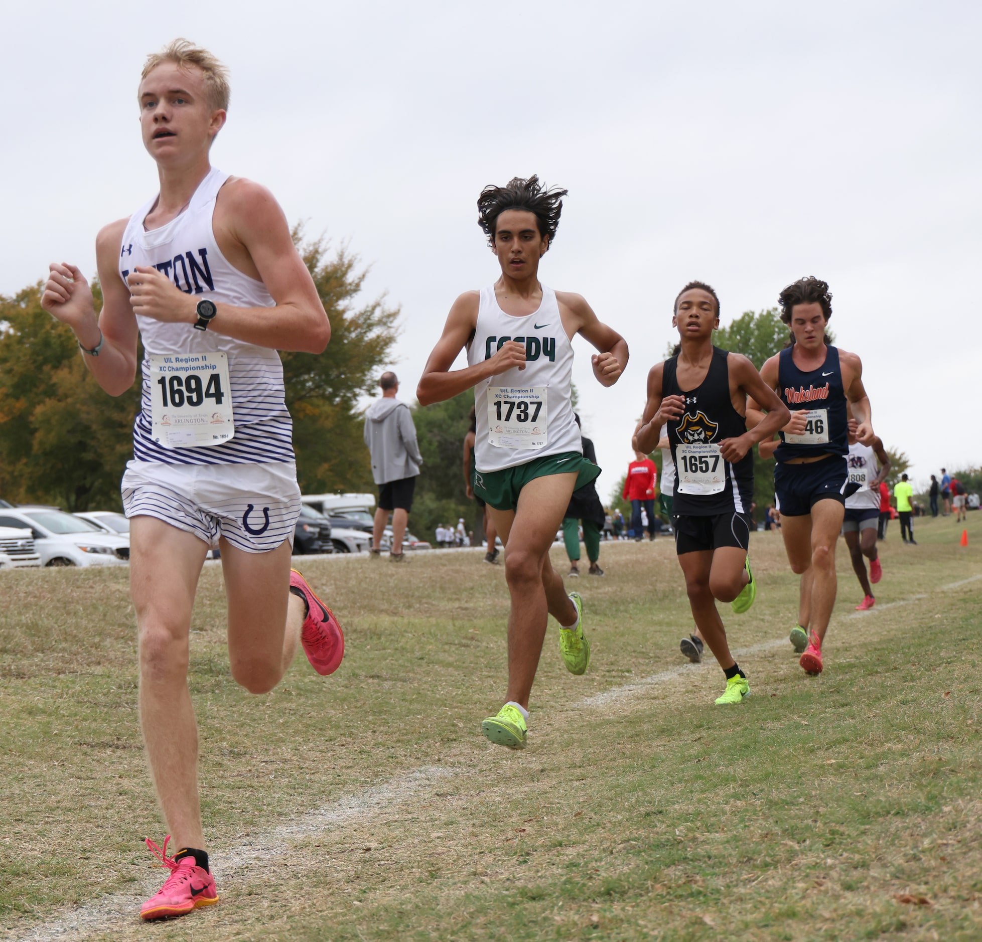 Runners compete in the Boys Class 5A Region 2 race. The Class 5A Region 2 boys and girls...