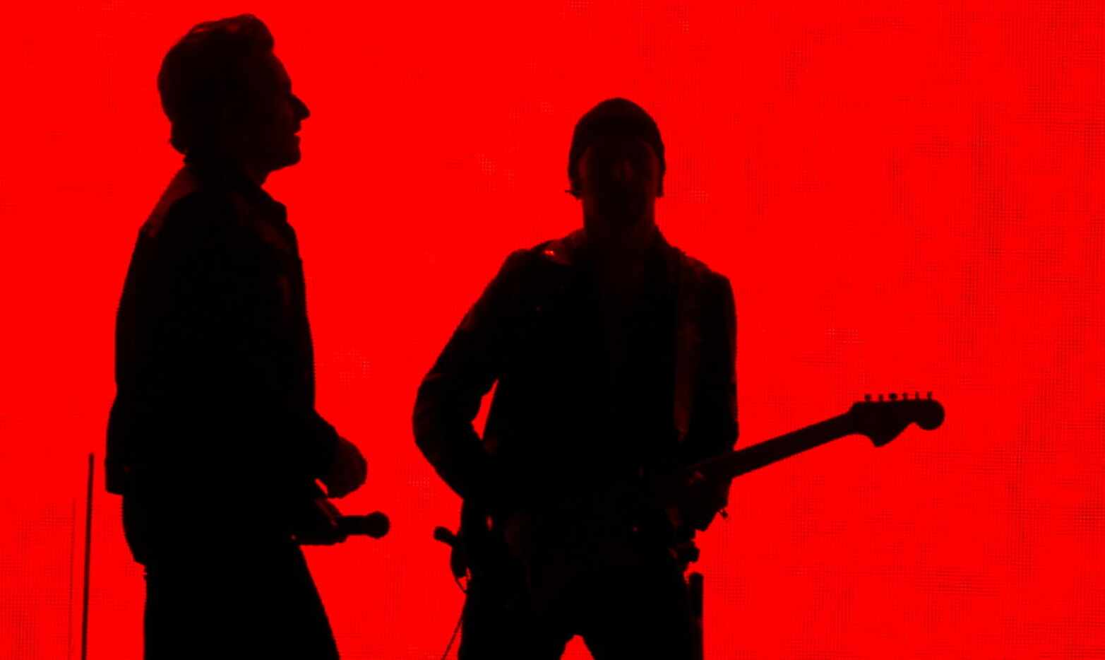 Members of the band U2 kick off their world tour of the Joshua Tree in Vancouver, B.C.,...