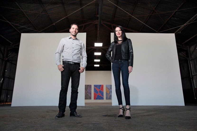 Jason Koen, 40, and Nancy Koen, 38, at their art project space they co-founded called The...