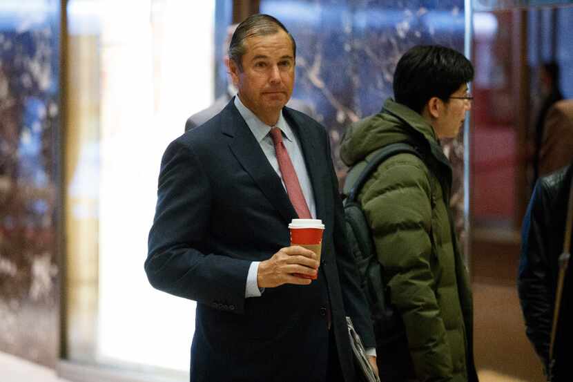 Investor Ray Washburne waits for an elevator in the lobby of Trump Tower, Wednesday, Nov....