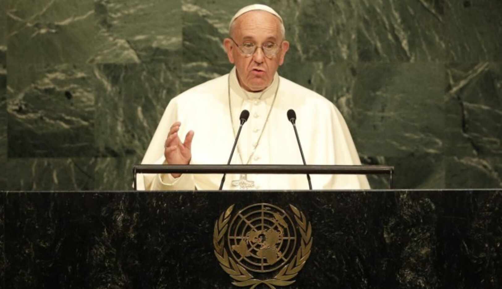 El papa Francisco abogó por derechos medioambientales en el seno de la ONU, pero expresó su...