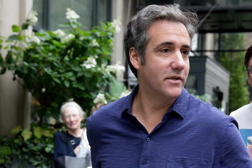 Michael Cohen, formerly a lawyer for President Donald Trump, leaves his hotel Monday, July...