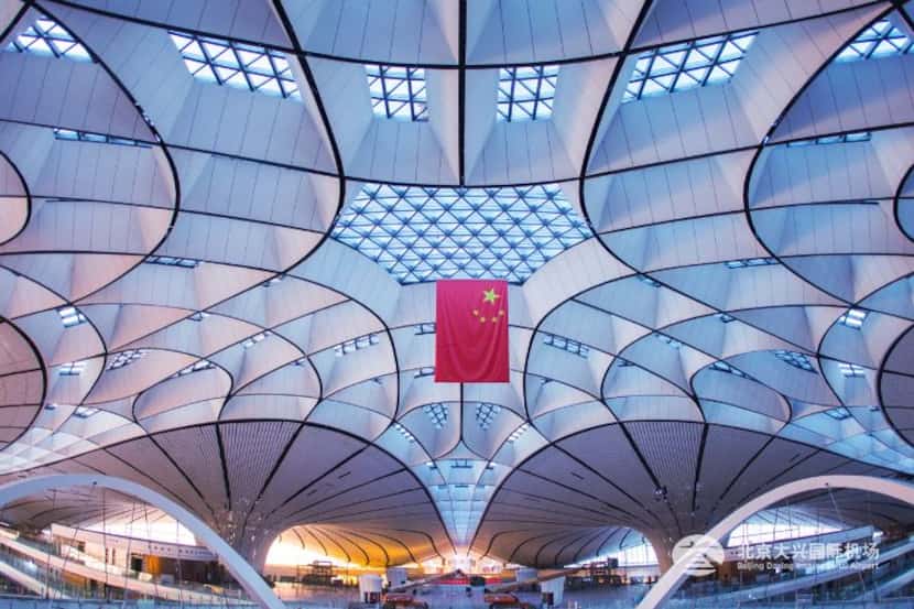 Terminal at Beijing Daxing International Airport in China.