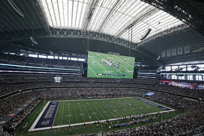 A look at the stadium during the Los Angeles Rams vs. the Dallas Cowboys NFL football game...