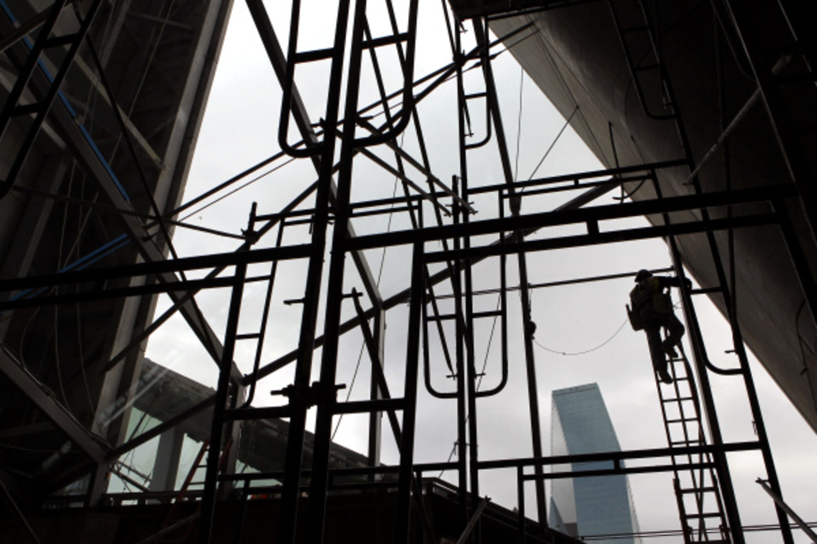 Construction on the 4th level of the $185-million Perot Museum of Nature and Science which...