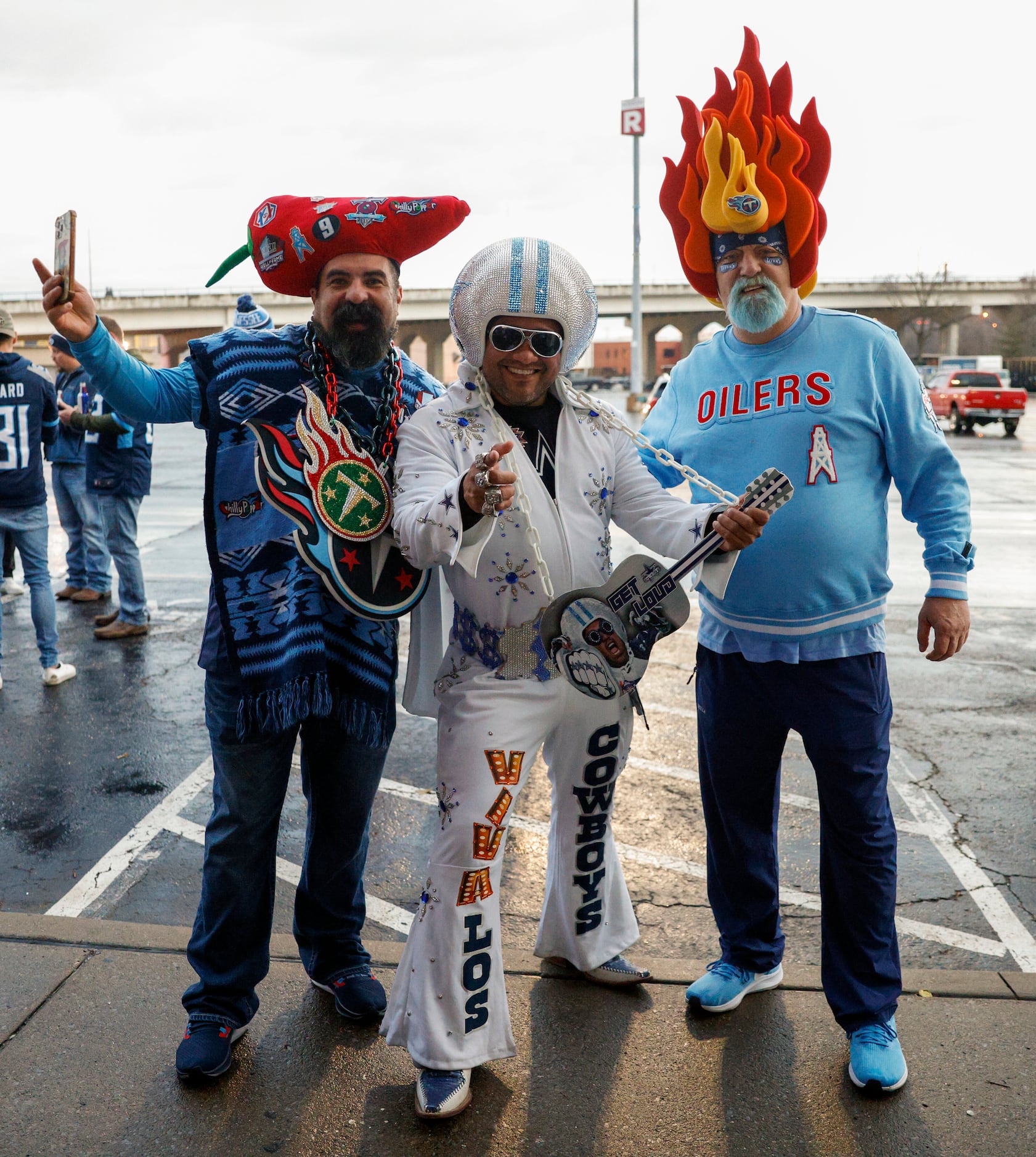 Cowboys fans during the Titans game 