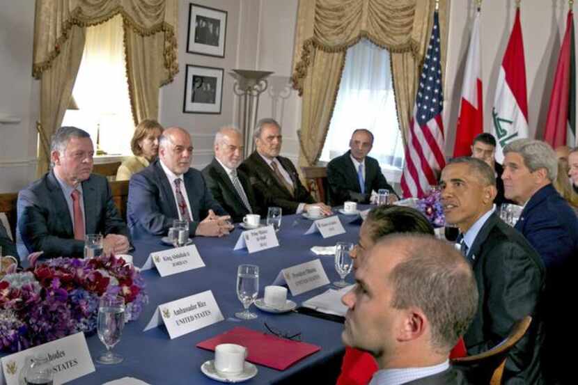 
President Barack Obama, at a meeting Tuesday in New York of leaders from the U.S.-led...