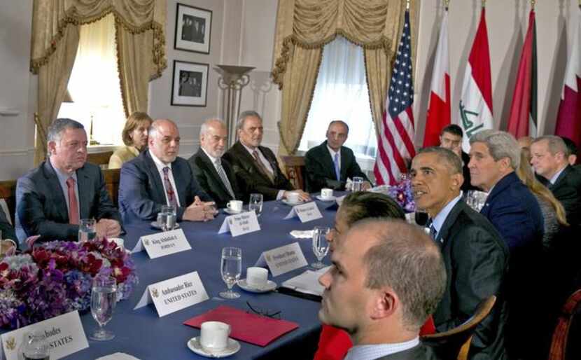 
President Barack Obama, at a meeting Tuesday in New York of leaders from the U.S.-led...