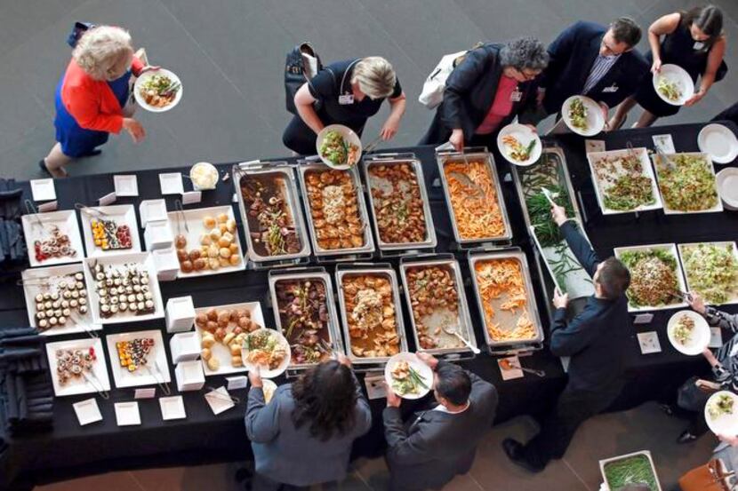 
Attendees broke for lunch Tuesday at the Winspear during the New Cities Summit.
