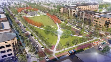The 266-acre Lafayette Crossing development will include more than 30 acres of parks and...