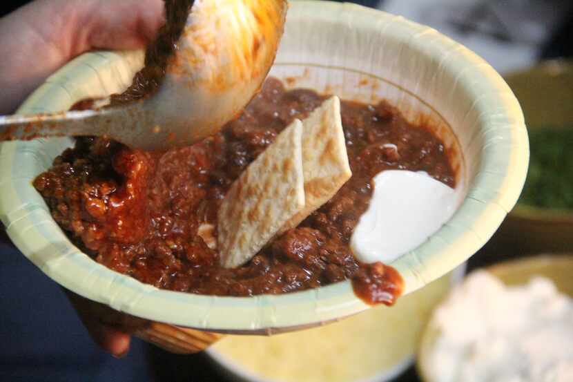 Fifth annual chili cook-off on the roof at Continental Lofts in Deep Ellum, December 5, 2015