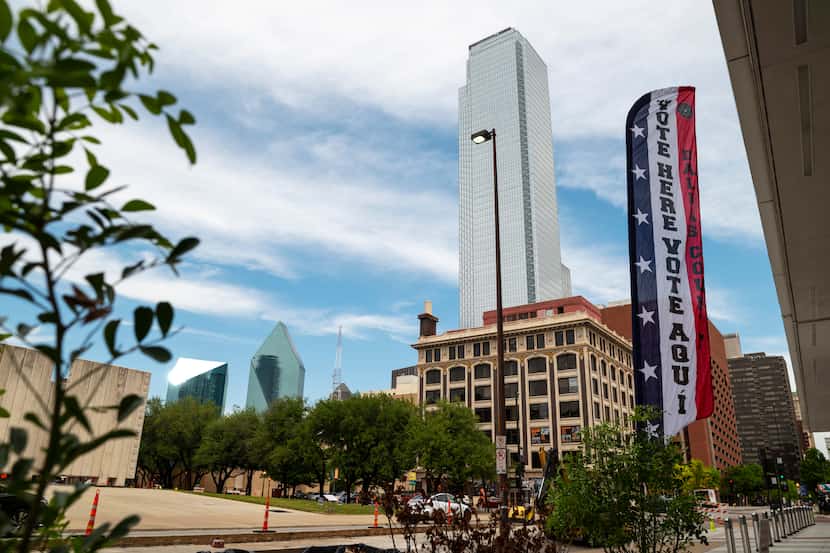 A voting location in downtown Dallas.