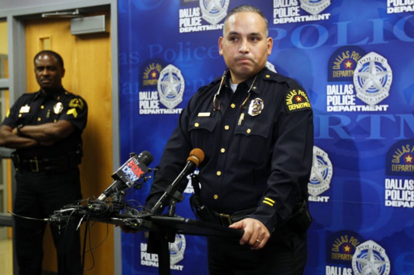 Dallas police Deputy Chief Gil Garza gave the media a briefing Friday on the arrest of an...