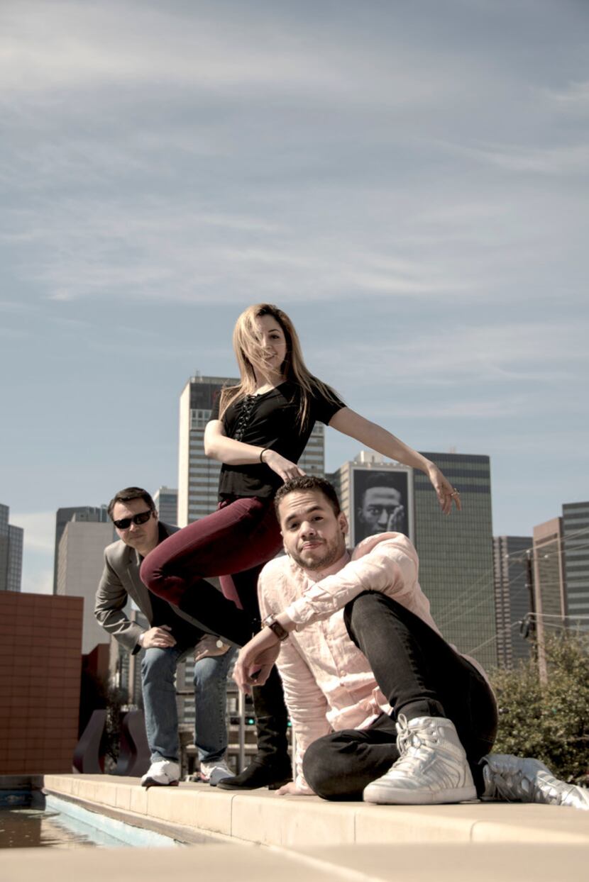 From left: Carter Alexander, Hailey Von Schlehenried and Albert Drake are the choreographers...