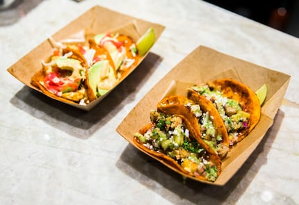 Tacos at Guy Fierie's Taco Joint at Texas Live are served three to an order. No, you can't...