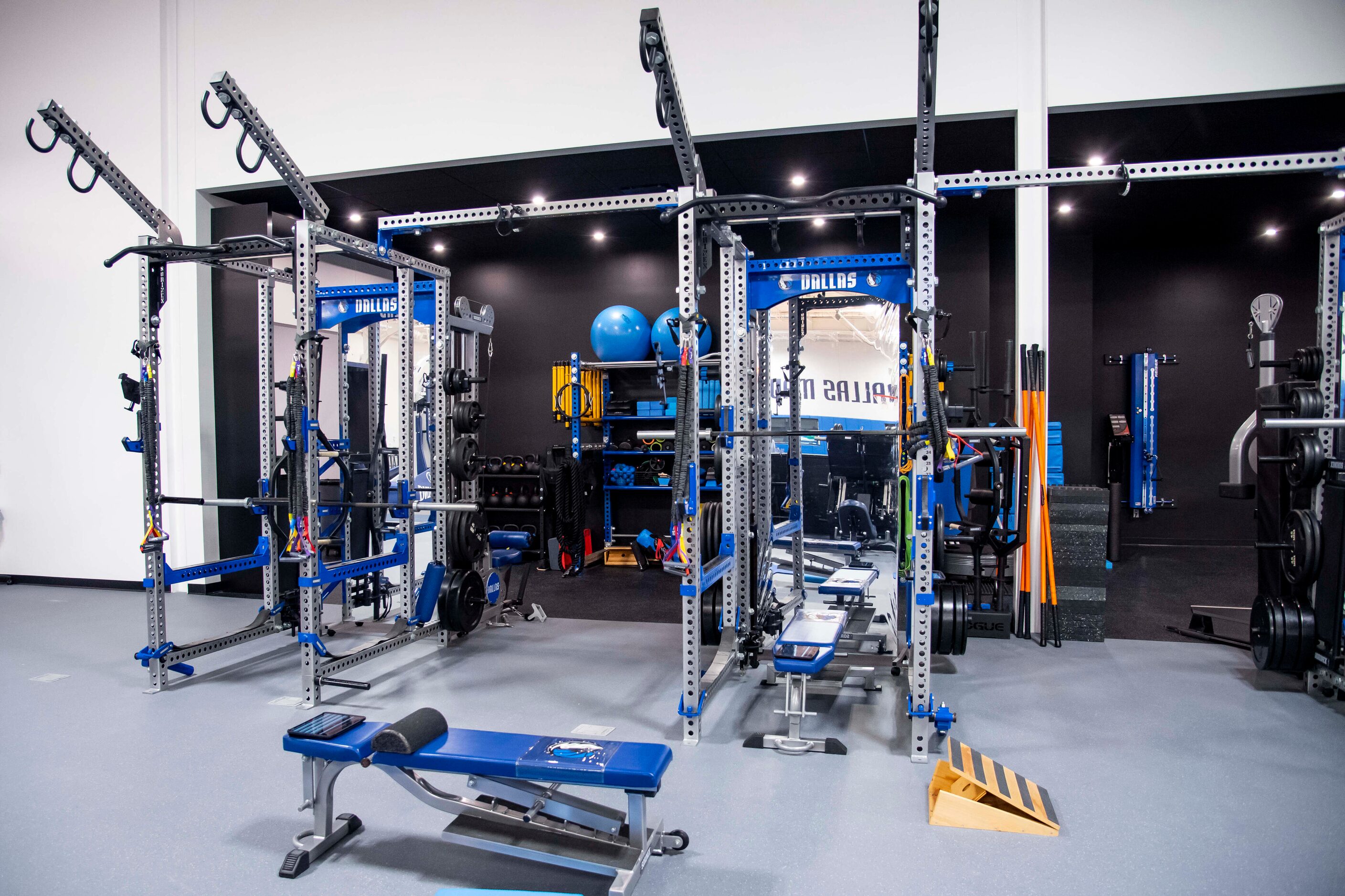 A view of the new weight room area at the Dallas Mavericks BioSteel Practice Center in...