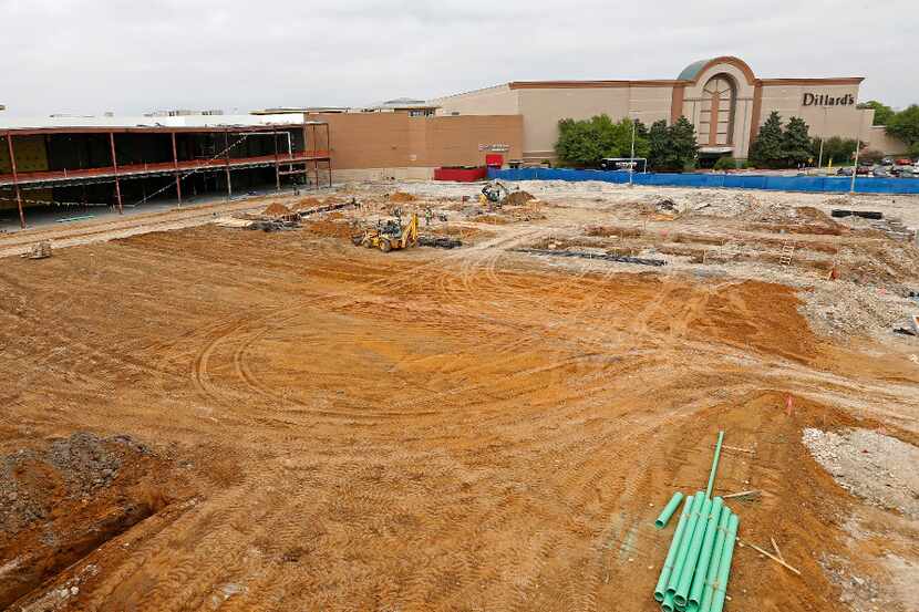 Construction is underway on a  renovation project at The Shops at Willow Bend in Plano,...